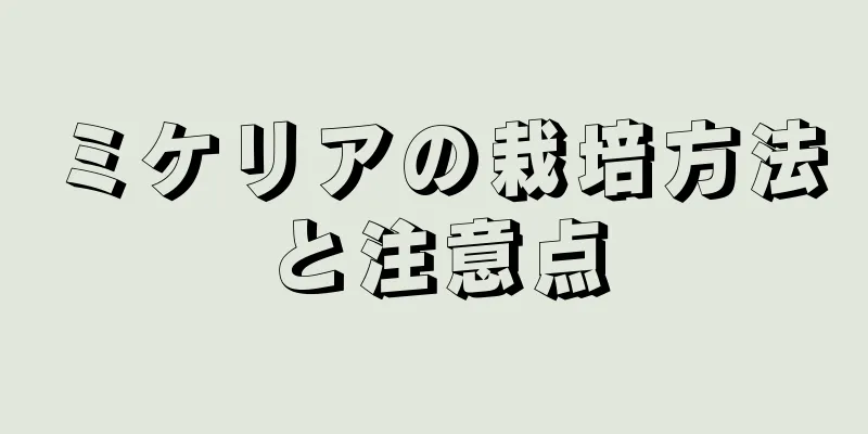 ミケリアの栽培方法と注意点