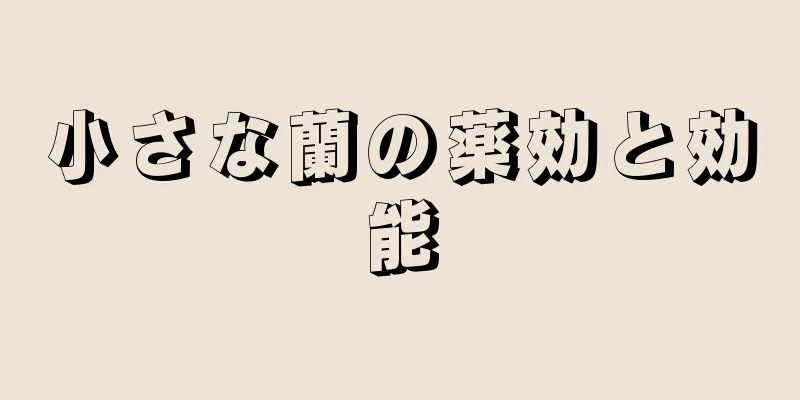 小さな蘭の薬効と効能