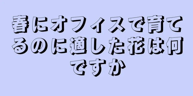 春にオフィスで育てるのに適した花は何ですか