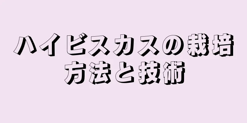 ハイビスカスの栽培方法と技術