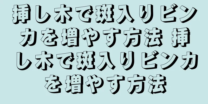 挿し木で斑入りビンカを増やす方法 挿し木で斑入りビンカを増やす方法