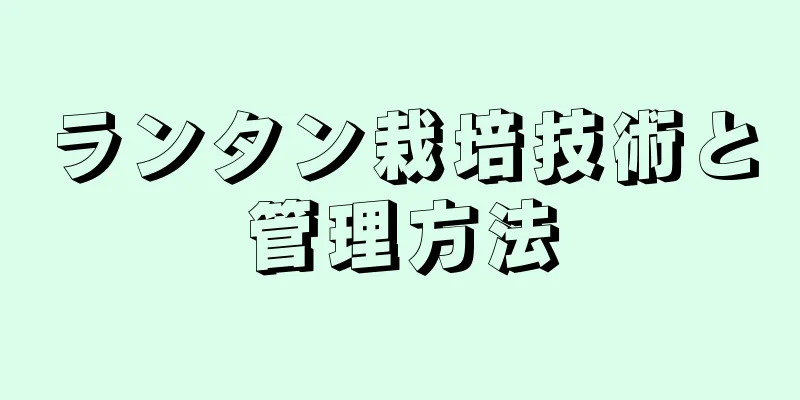 ランタン栽培技術と管理方法
