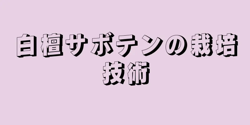 白檀サボテンの栽培技術
