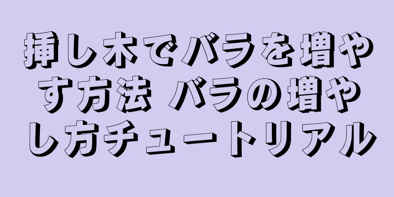 挿し木でバラを増やす方法 バラの増やし方チュートリアル