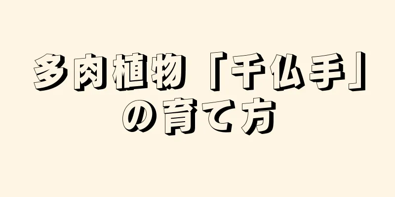 多肉植物「千仏手」の育て方