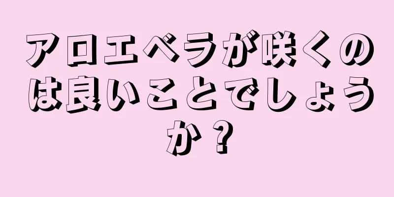 アロエベラが咲くのは良いことでしょうか？