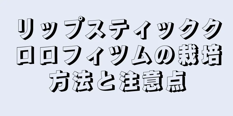リップスティッククロロフィツムの栽培方法と注意点