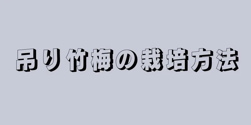 吊り竹梅の栽培方法
