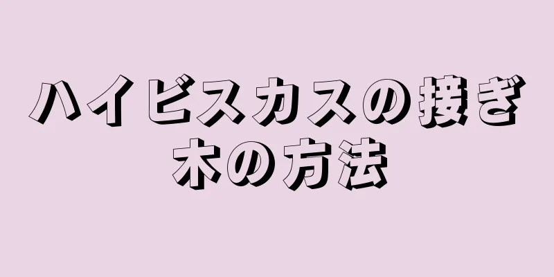 ハイビスカスの接ぎ木の方法