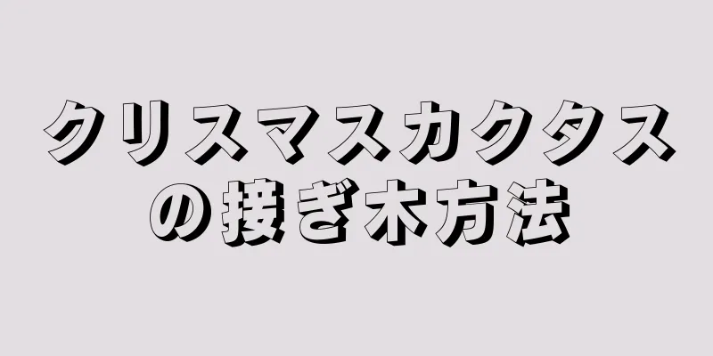 クリスマスカクタスの接ぎ木方法
