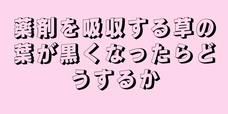 薬剤を吸収する草の葉が黒くなったらどうするか
