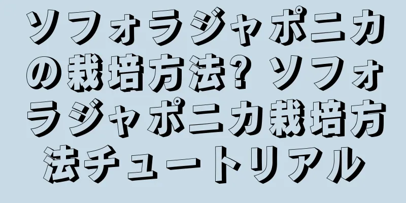 ソフォラジャポニカの栽培方法? ソフォラジャポニカ栽培方法チュートリアル