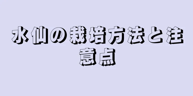 水仙の栽培方法と注意点