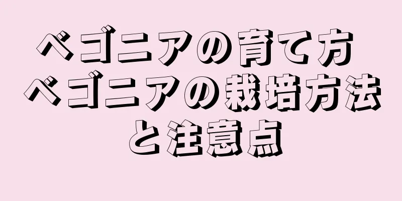 ベゴニアの育て方 ベゴニアの栽培方法と注意点
