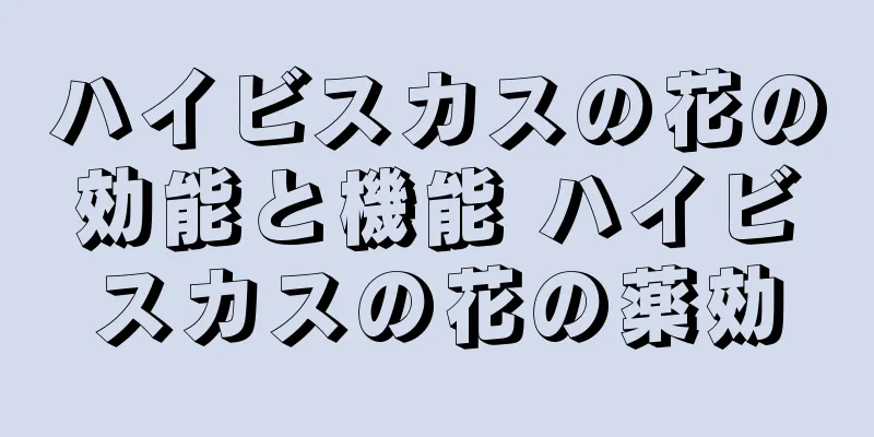 ハイビスカスの花の効能と機能 ハイビスカスの花の薬効