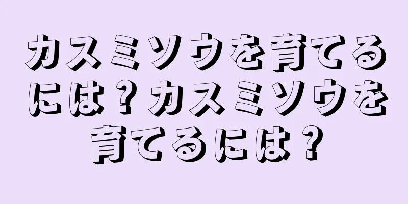カスミソウを育てるには？カスミソウを育てるには？
