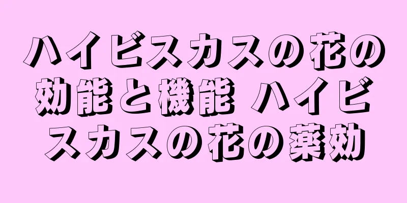 ハイビスカスの花の効能と機能 ハイビスカスの花の薬効