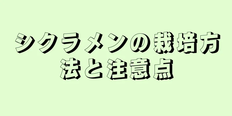 シクラメンの栽培方法と注意点