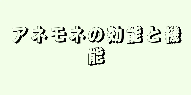 アネモネの効能と機能