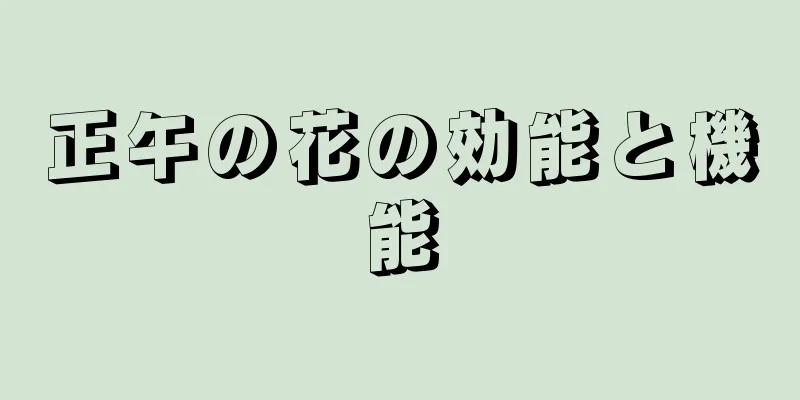 正午の花の効能と機能