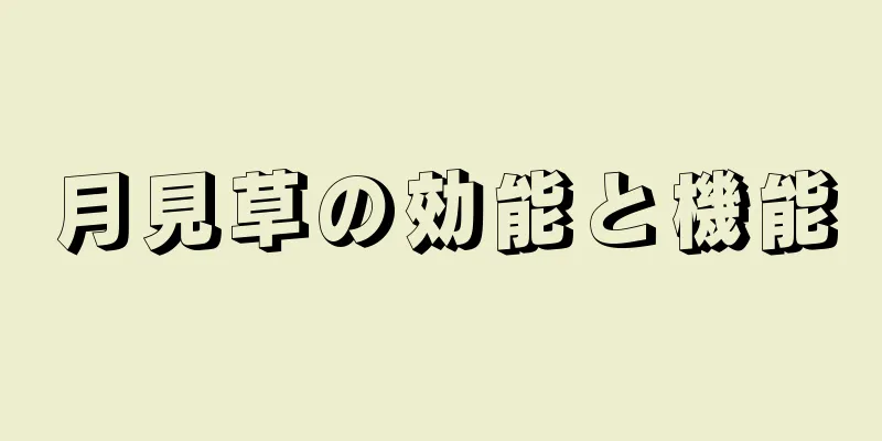 月見草の効能と機能