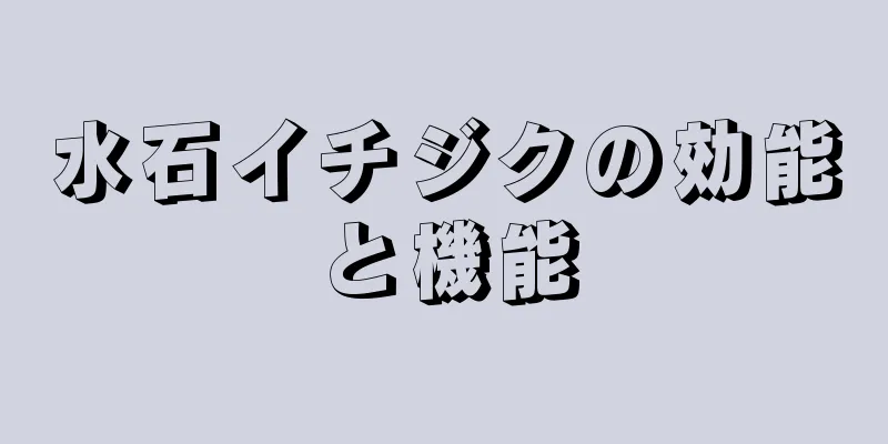 水石イチジクの効能と機能