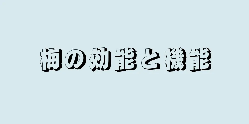 梅の効能と機能