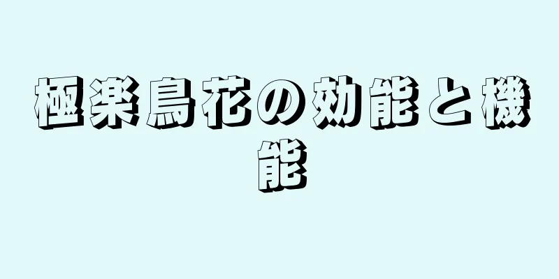 極楽鳥花の効能と機能