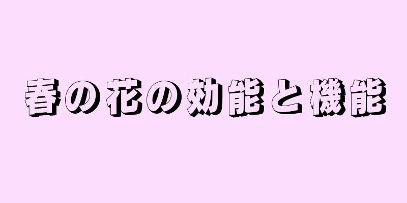 春の花の効能と機能