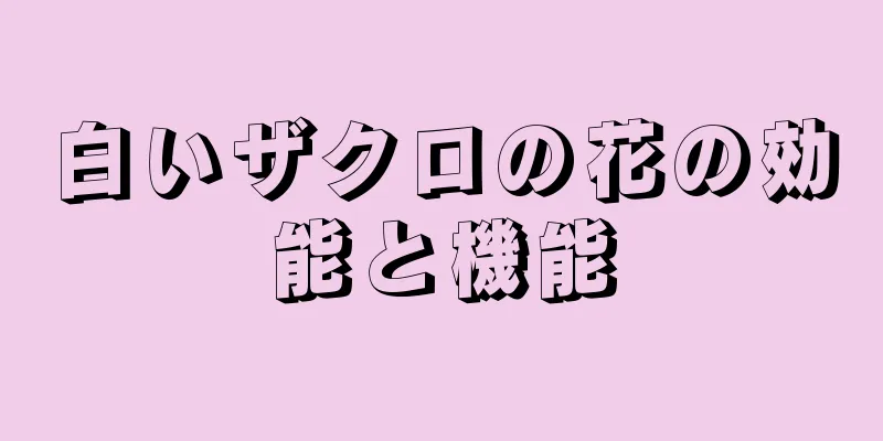 白いザクロの花の効能と機能