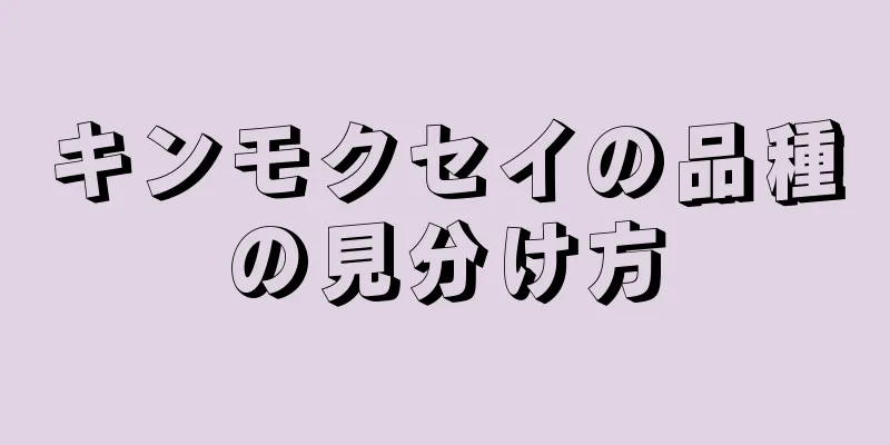 キンモクセイの品種の見分け方