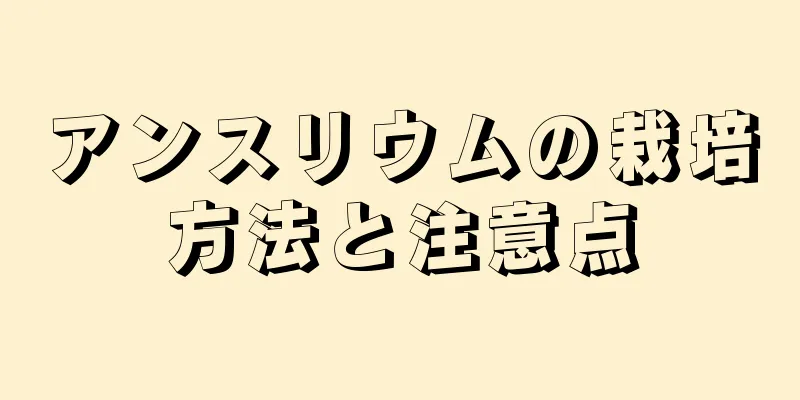 アンスリウムの栽培方法と注意点