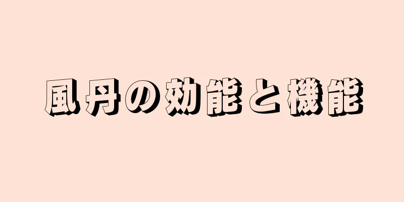 風丹の効能と機能
