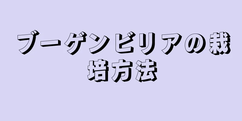 ブーゲンビリアの栽培方法