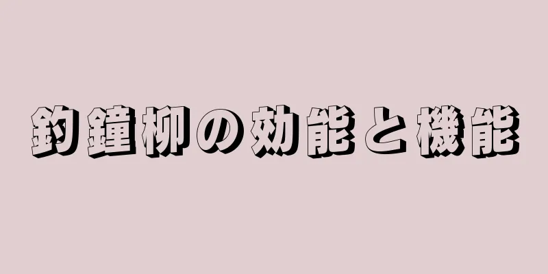 釣鐘柳の効能と機能