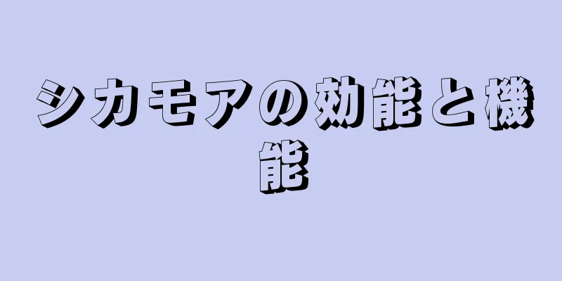 シカモアの効能と機能