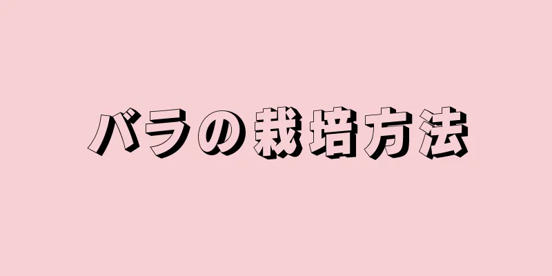 バラの栽培方法