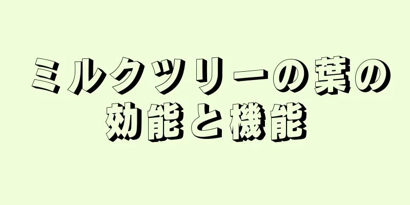 ミルクツリーの葉の効能と機能