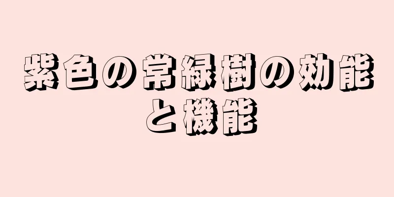 紫色の常緑樹の効能と機能