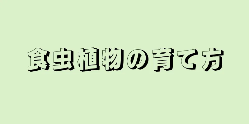 食虫植物の育て方
