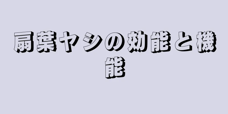 扇葉ヤシの効能と機能