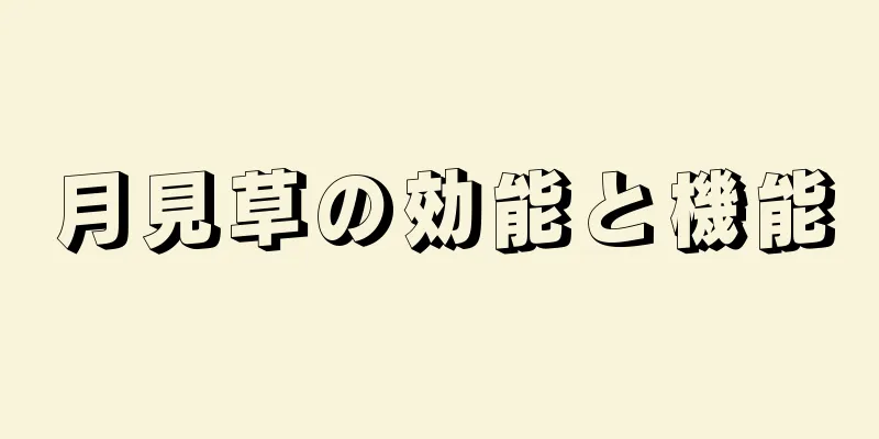 月見草の効能と機能