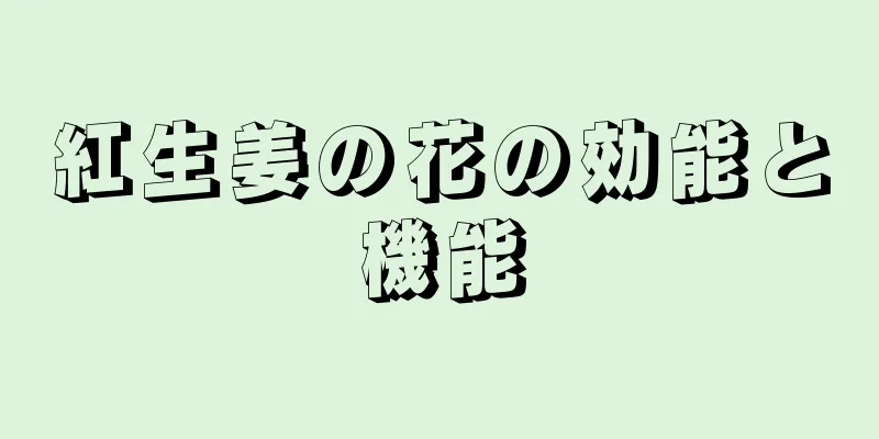 紅生姜の花の効能と機能