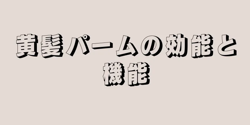 黄髪パームの効能と機能