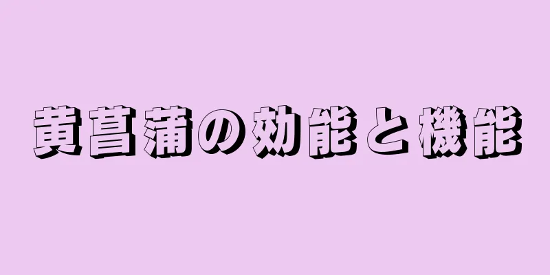 黄菖蒲の効能と機能