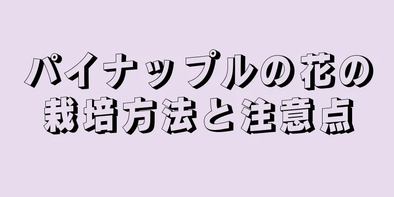 パイナップルの花の栽培方法と注意点
