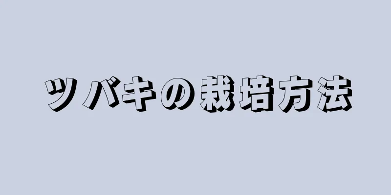 ツバキの栽培方法