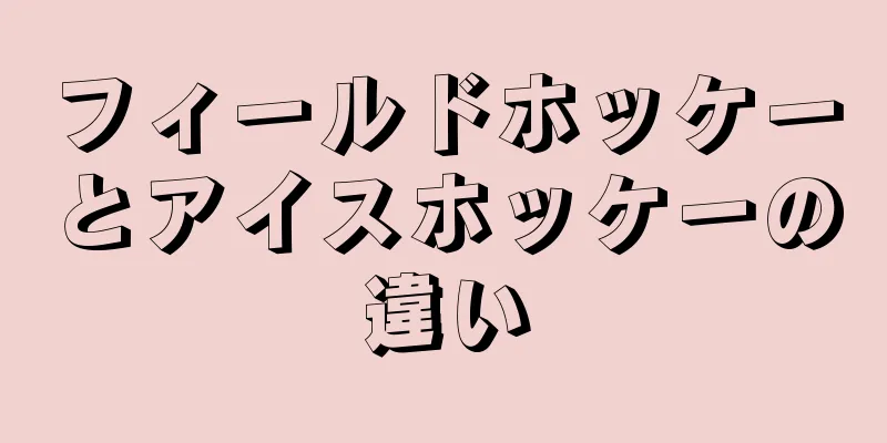 フィールドホッケーとアイスホッケーの違い