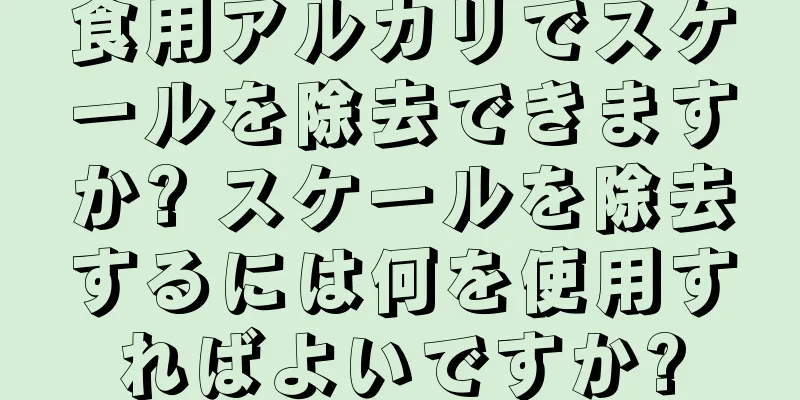 食用アルカリでスケールを除去できますか? スケールを除去するには何を使用すればよいですか?