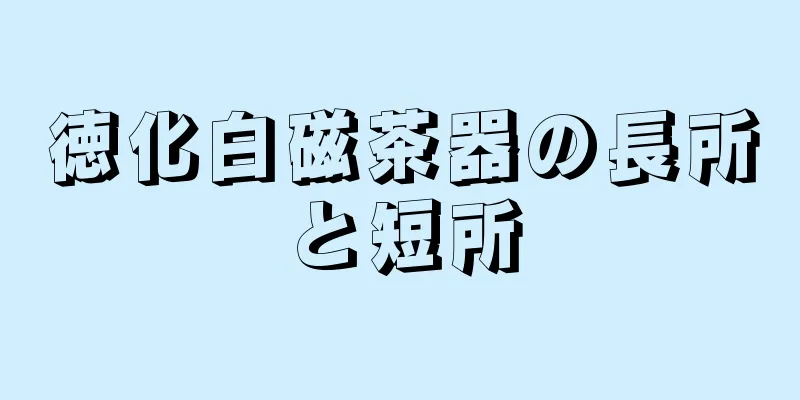 徳化白磁茶器の長所と短所